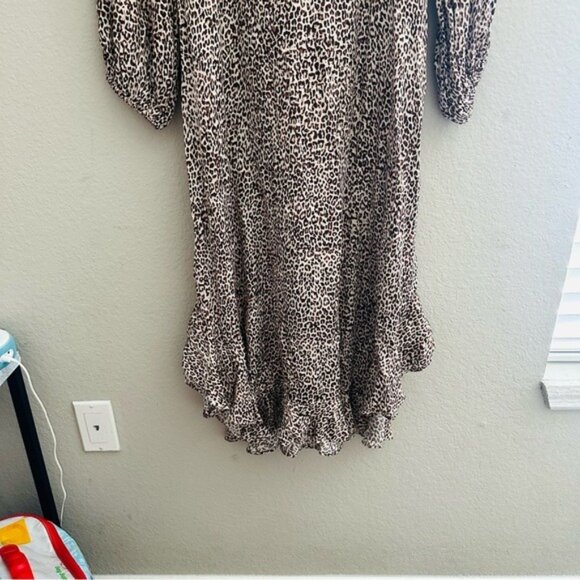 Olivaceous Tan and Black Sheath Dress with Bishop Sleeves Size Medium NWT - Picture 5 of 16